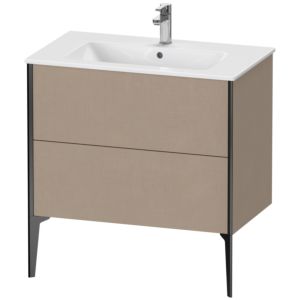 XViu Duravit vasque XV44820B275 81 x 59,4 x 48 cm, lin, 2 coulissants, debout, noir mat