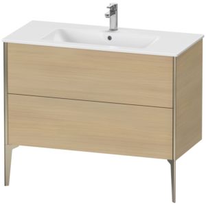 Duravit XViu vanity unit XV44830B171 101 x 59.4 x 48 cm, Mediterranean oak, 2 pull-outs, standing, matt champagne