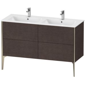 Duravit XViu vanity unit XV44850B172 128x48x59.4cm, 4 pull-outs, standing, matt champagne, brushed dark oak