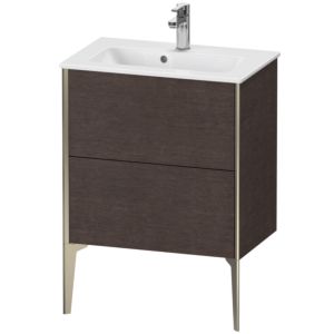 Duravit XViu Waschtisch-Unterschrank XV44880B172 61 x 59,4 x 39 cm, eiche dunkel gebürstet, 2 Auszüge, stehend, champagner matt