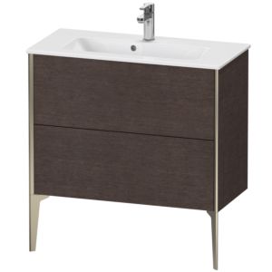 Duravit XViu vanity unit XV44890B172 81 x 59.4 x 39 cm, brushed dark oak, 2 pull-outs, standing, matt champagne