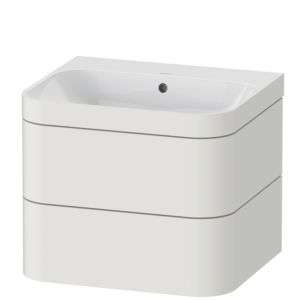 Duravit Happy D.2 Plus meuble sous-vasque HP4635N3939 57,5 x 49 cm, sans trou pour robinetterie, nordic blanc , 2 tiroirs
