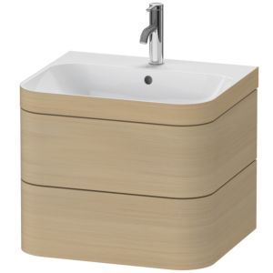 Duravit Happy D.2 Plus vanity unit HP4635O7171 57.5 x 49 cm, 1 tap hole, Mediterranean oak, 2 drawers