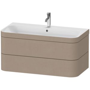 Duravit Happy D.2 Plus Möbelwaschtisch-Unterschrank HP4638O7575 97,5 x 49 cm, 1 Hahnloch, leinen, 2 Schubkästen