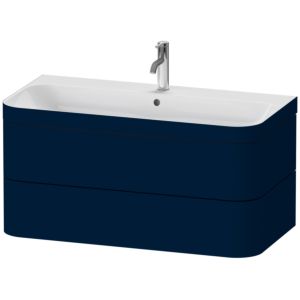 Duravit Happy D.2 Plus Möbelwaschtisch-Unterschrank HP4638O9898 97,5 x 49 cm, 1 Hahnloch, nachtblau seidenmatt, 2 Schubkästen