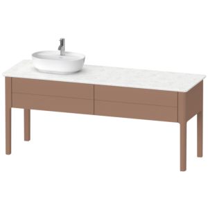 Luv Duravit vasque LU9563L5454 173,3x57x74,3cm, 2 coulissants, debout, gauche, satiné amande