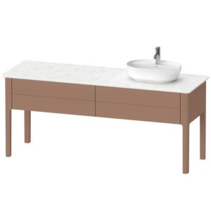 Luv Duravit vasque LU9563R5454 173,3x57x74,3cm, 2 coulissants, debout, à droite, satiné amande