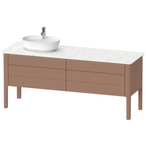 Luv Duravit vasque LU9568L5454 173,3x57cm, 2 tiroirs, 2 coulissants, debout, gauche, satiné amande