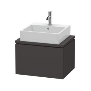 Duravit L-Cube Waschtisch-Unterschrank LC580008080 62 x 47,7 cm, graphit supermatt, für Konsole, 1 Auszug
