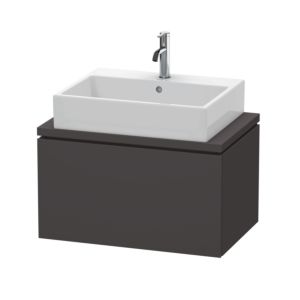 Duravit L-Cube Waschtisch-Unterschrank LC580108080 72 x 47,7 cm, graphit supermatt, für Konsole, 1 Auszug