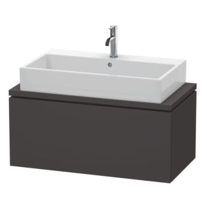 Duravit L-Cube vanity unit LC580308080 92 x 47.7 cm, graphite super matt, for console, 2000 pull-out