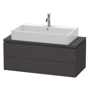 Duravit L-Cube vanity unit LC580908080 102 x 47.7 cm, graphite super matt, for console, 2 drawers