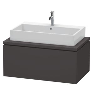 Duravit L-Cube Waschtisch-Unterschrank LC581308080 92 x 54,7 cm, graphit supermatt, für Konsole, 1Auszug