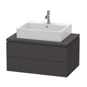 Duravit L-Cube Waschtisch-Unterschrank LC581708080 82 x 54,7 cm, graphit supermatt, für Konsole, 2 Schubkästen