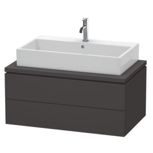 Duravit L-Cube vanity unit LC581808080 92 x 54.7 cm, graphite super matt, for console, 2 drawers