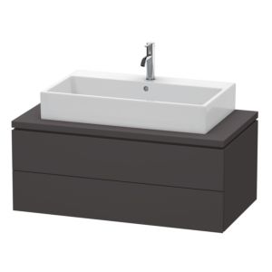 Duravit L-Cube vanity unit LC581908080 102 x 54.7 cm, graphite super matt, for console, 2 drawers