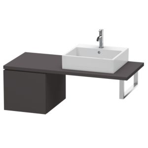 Duravit L-Cube meuble bas LC583108080 42 x 54,7 cm, graphite super mat, pour console, 2000 coulissant