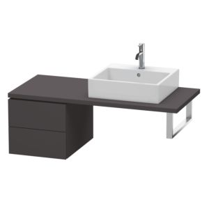Duravit L-Cube Unterschrank LC583608080 42 x 54,7 cm, graphit supermatt, für Konsole, 2 Schubkästen