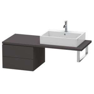 Duravit L-Cube Unterschrank LC583708080 52 x 54,7 cm, graphit supermatt, für Konsole, 2 Schubkästen
