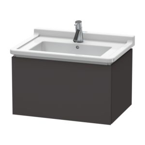 Duravit L-Cube Waschtisch-Unterschrank LC616408080 67 x 46,9 cm, graphit supermatt, 1 Auszug, wandhängend