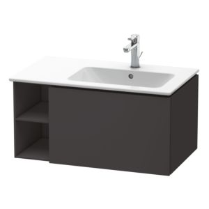 Duravit L-Cube meuble sous-vasque LC619208080 82x48,1x40cm, 1 tiroir, vasque à droite, graphite super mat