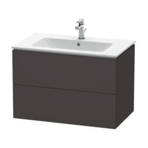 Duravit L-Cube vanity unit LC624108080 82 x 48, 2000 cm, graphite super matt, 2 drawers, wall-hung