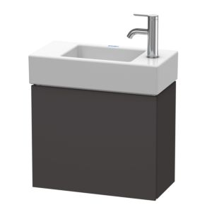 L-Cube Duravit vasque LC6246R8080 48x24x40cm, suspendu, porte à droite, graphite super mat