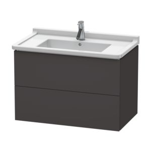 Duravit L-Cube vanity unit LC626508080 82 x 46.9 cm, graphite super matt, 2 drawers, wall-hung