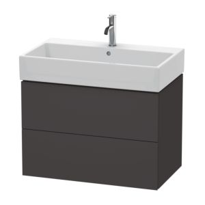 Duravit L-Cube Waschtisch-Unterschrank LC627708080 78,4x 45,9 cm, graphit supermatt, 2 Schubkästen, wandhängend