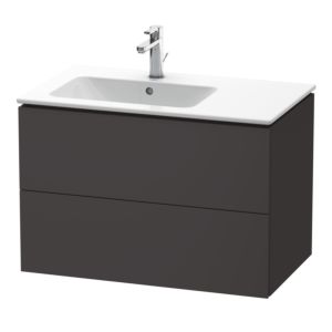 Duravit L-Cube Waschtisch-Unterschrank LC629108080 82x48,1x55cm, 2 Schubkästen, Becken links, graphit supermatt