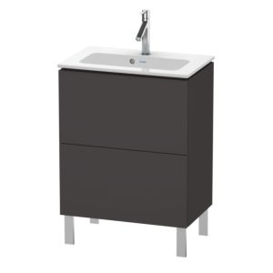 Duravit L-Cube Waschtisch-Unterschrank LC667308080 62 x 39,1 cm, graphit supermatt, 2 Auszüge, stehend