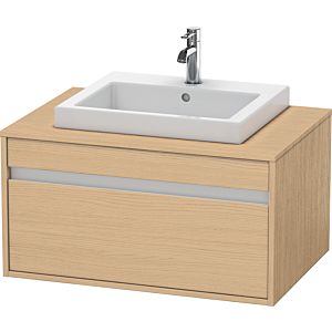 Duravit Ketho meuble sous-vasque KT679403030 80 x 55 cm, Eiche natur , pour lavabo encastré au centre, 2000 , suspendu