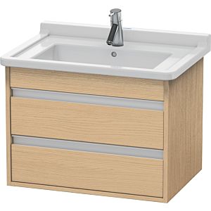 Duravit Ketho vanity unit KT664303030 65 x 45.5 cm, Eiche natur , 2 drawers, wall-hung