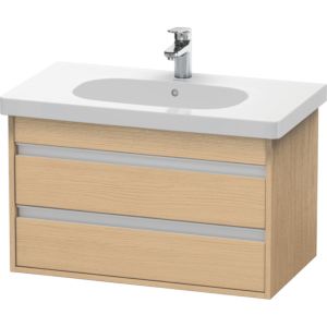 Duravit Ketho vanity unit KT664703030 80 x 45.5 cm, Eiche natur , 2 drawers, wall-hung