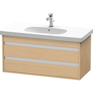 Duravit Ketho Waschtisch-Unterschrank KT664803030 100 x 45,5 cm, Eiche natur, 2 Schubkästen, wandhängend
