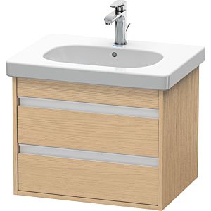 Duravit Ketho meuble sous-vasque KT665003030 60 x 45,5 cm, Eiche natur , 2 tiroirs, suspendu