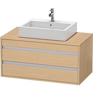 Duravit Ketho meuble sous-vasque KT665503030 100 x 42,6 x 55 cm, Eiche natur , pour Vasques  à poser milieu, 2 tiroirs