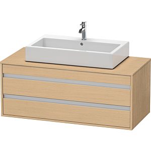 Duravit Ketho meuble sous-vasque KT665603030 120 x 42,6 x 55 cm, Eiche natur , pour Vasques  à poser milieu, 2 tiroirs
