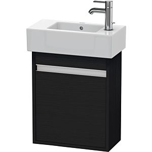 Duravit Ketho meuble sous-vasque KT6629L1616 45x22,5x55cm, suspendu, porte à gauche, Eiche schwarz