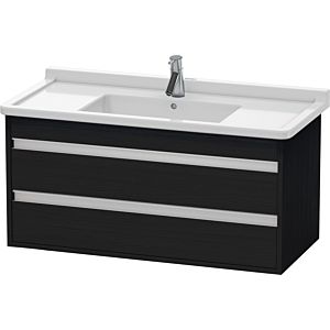 Duravit Ketho vanity unit KT664501616 100 x 45.5 cm, Eiche schwarz , 2 drawers, wall-hung