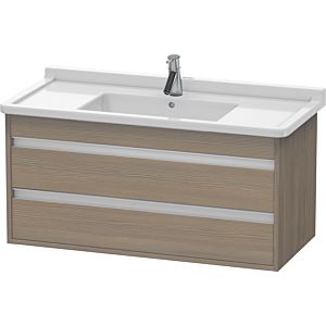 Duravit Ketho vanity unit KT664503535 100 x 45.5 cm, terra oak, 2 drawers, wall-hung
