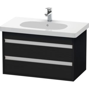 Duravit Ketho meuble sous-vasque KT664701616 80 x 45,5 cm, Eiche schwarz , 2 tiroirs, suspendu