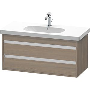 Duravit Ketho Waschtisch-Unterschrank KT664803535 100 x 45,5 cm, Eiche terra, 2 Schubkästen, wandhängend