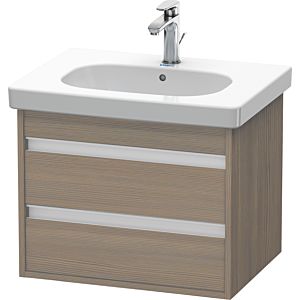Duravit Ketho Waschtisch-Unterschrank KT665003535 60 x 45,5 cm, Eiche terra, 2 Schubkästen, wandhängend