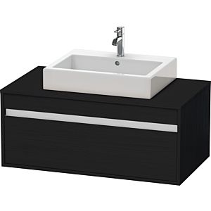 Duravit Ketho vanity unit KT669501616 100 x 55 cm, Eiche schwarz , for Wash Bowls middle, 2000 pull-out, wall-hung