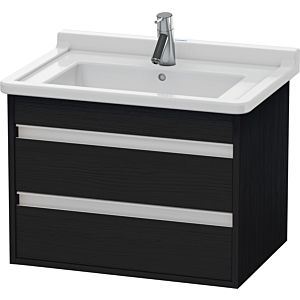 Duravit Ketho Waschtisch-Unterschrank KT664301616 65 x 45,5 cm, Eiche schwarz, 2 Schubkästen, wandhängend