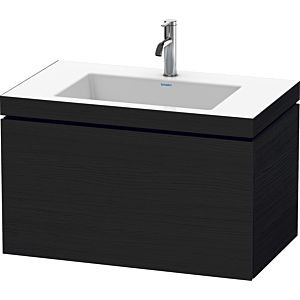 Duravit L-Cube vanity unit LC6917O1616 80 x 48 cm, 2000 tap hole, Eiche schwarz , 2000 pull-out
