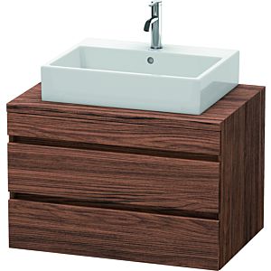 Duravit DuraStyle Waschtisch-Unterschrank DS531702121 80 x 54,8 cm, nussbaum dunkel, für Konsole, 2 Schubkästen