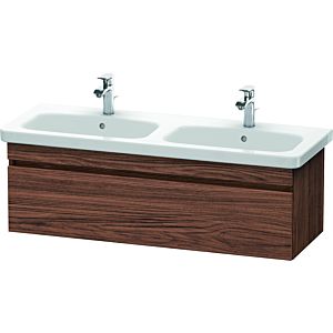 Duravit DuraStyle Waschtisch-Unterschrank DS639802121 123x44,8x39,8cm, 1 Auszug, Becken links/rechts, nussbaum dunkel