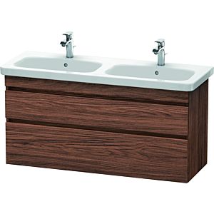 Duravit DuraStyle Waschtisch-Unterschrank DS649802121 123x44,8x61cm, 2 Auszüge, Becken links/rechts, nussbaum dunkel